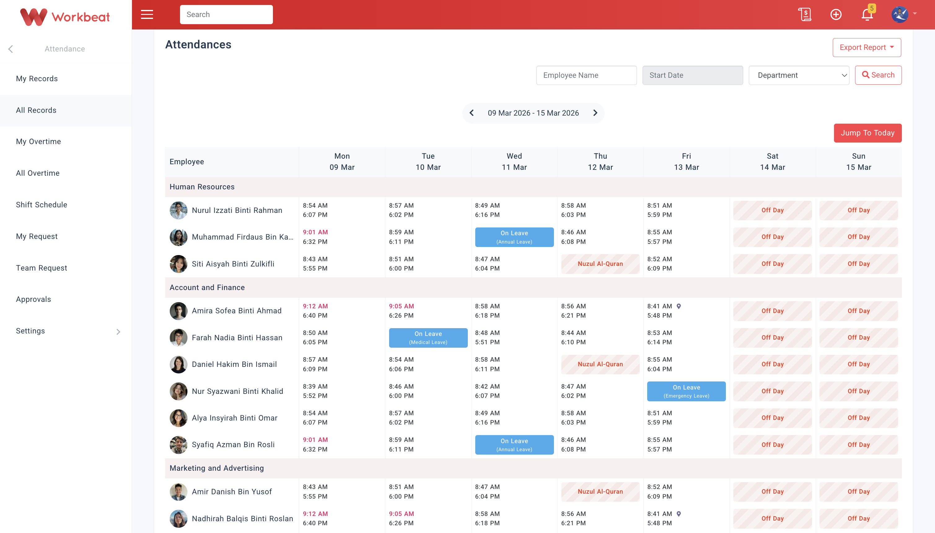 Workbeat tour screenshot 3